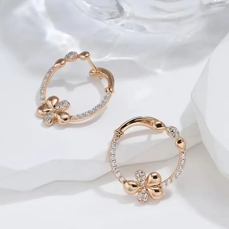 Personalized Round Earrings for Women Combining Simplicity