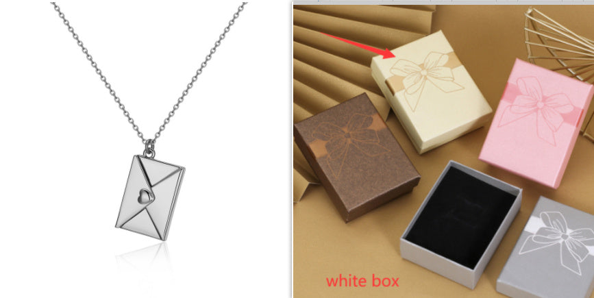 “I Love You” Envelope Necklace – Hidden Message of Love