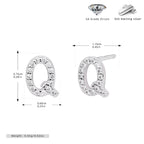 Elegant stud earrings for women with letters