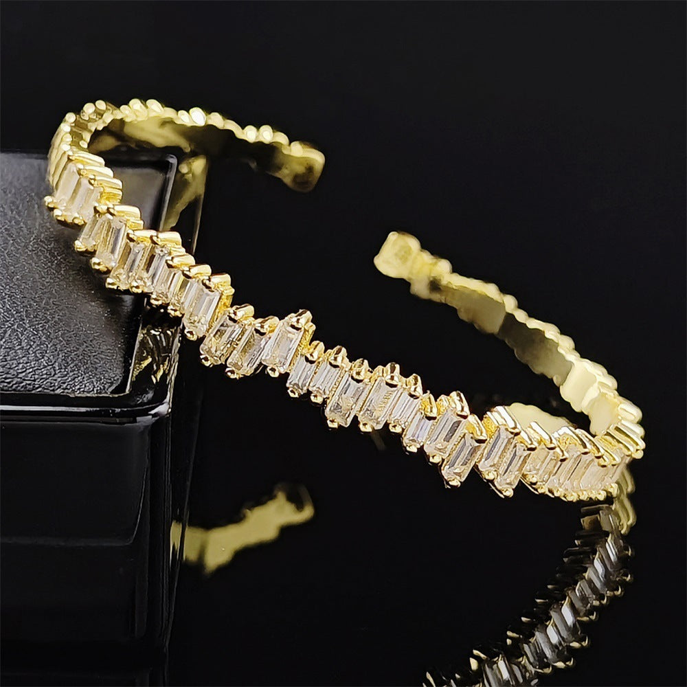Bracelet pour femme en zircon, simple et stylé avec personnalité - NovaShop NovaShop Gold Bigbuy