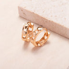 Unconventional style hollow heart earrings
