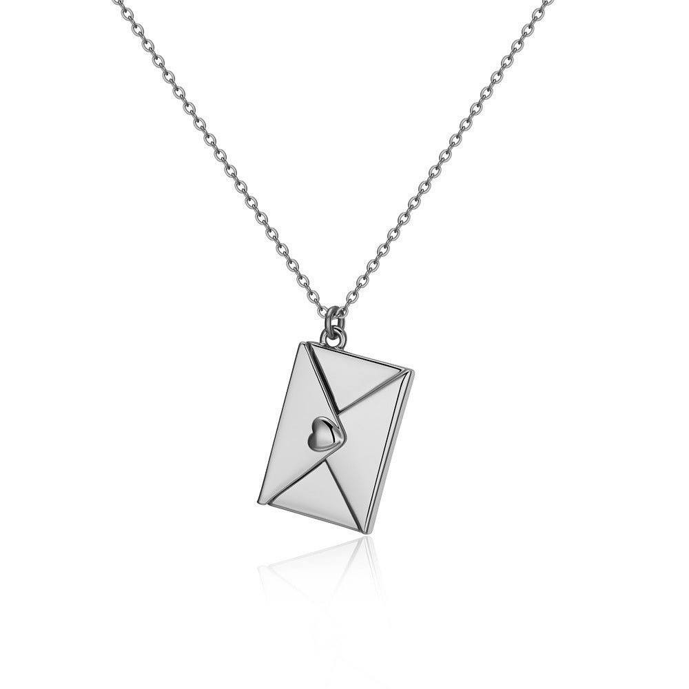 “I Love You” Envelope Necklace – Hidden Message of Love
