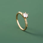 Niche ring with modern design, decorated with zircon