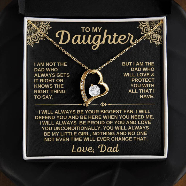 Collier Cœur Creux au Style Élégant et Personnalisé - NovaShop NovaShop Gold / Card flip gift box Bigbuy