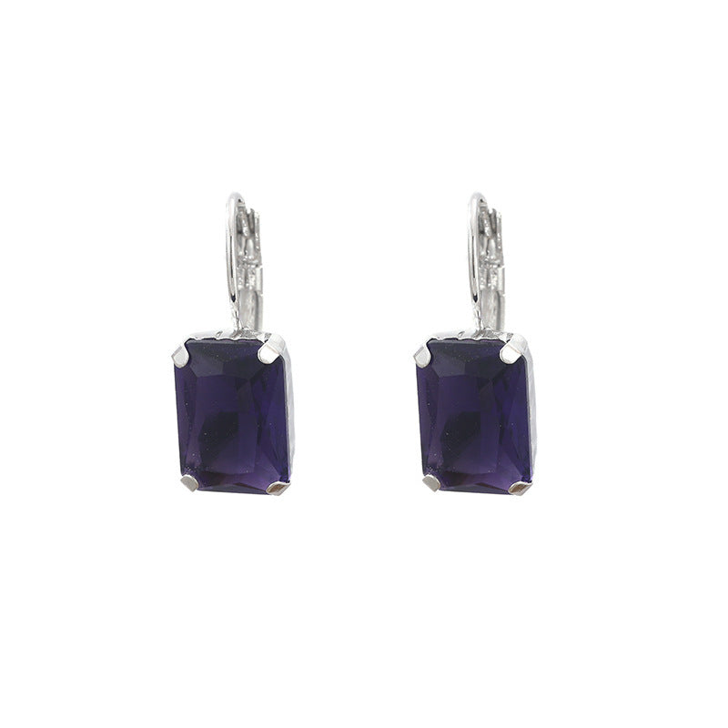 Square Crystal Earrings - Feminine Elegance