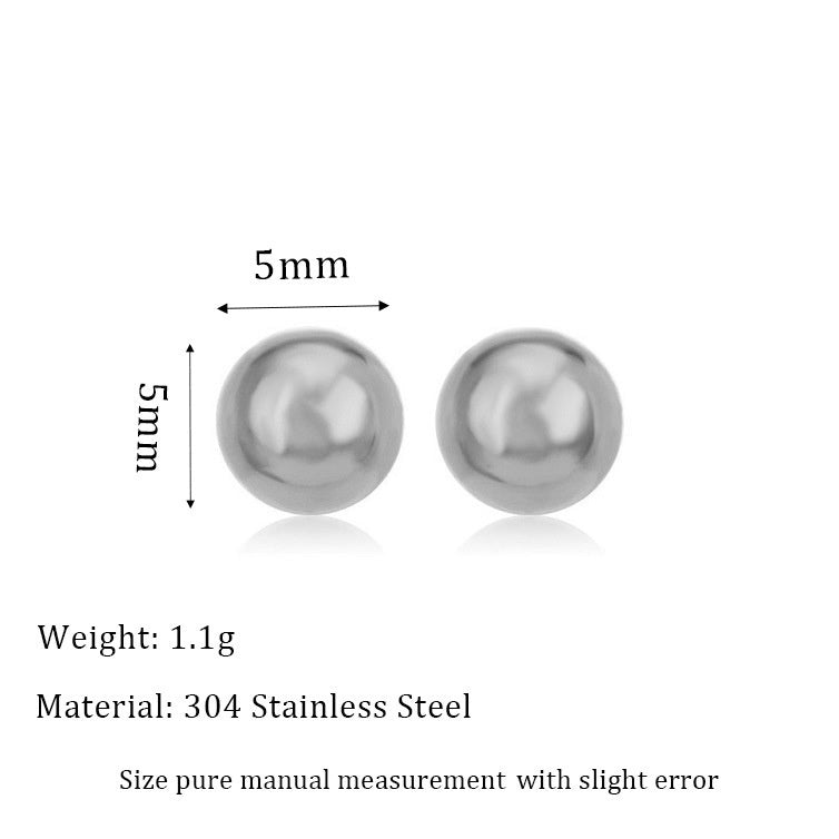 Boucles d’oreilles puces en acier inoxydable plaqué 18 carats, - NovaShop NovaShop MSE0015 S 5mm Bigbuy