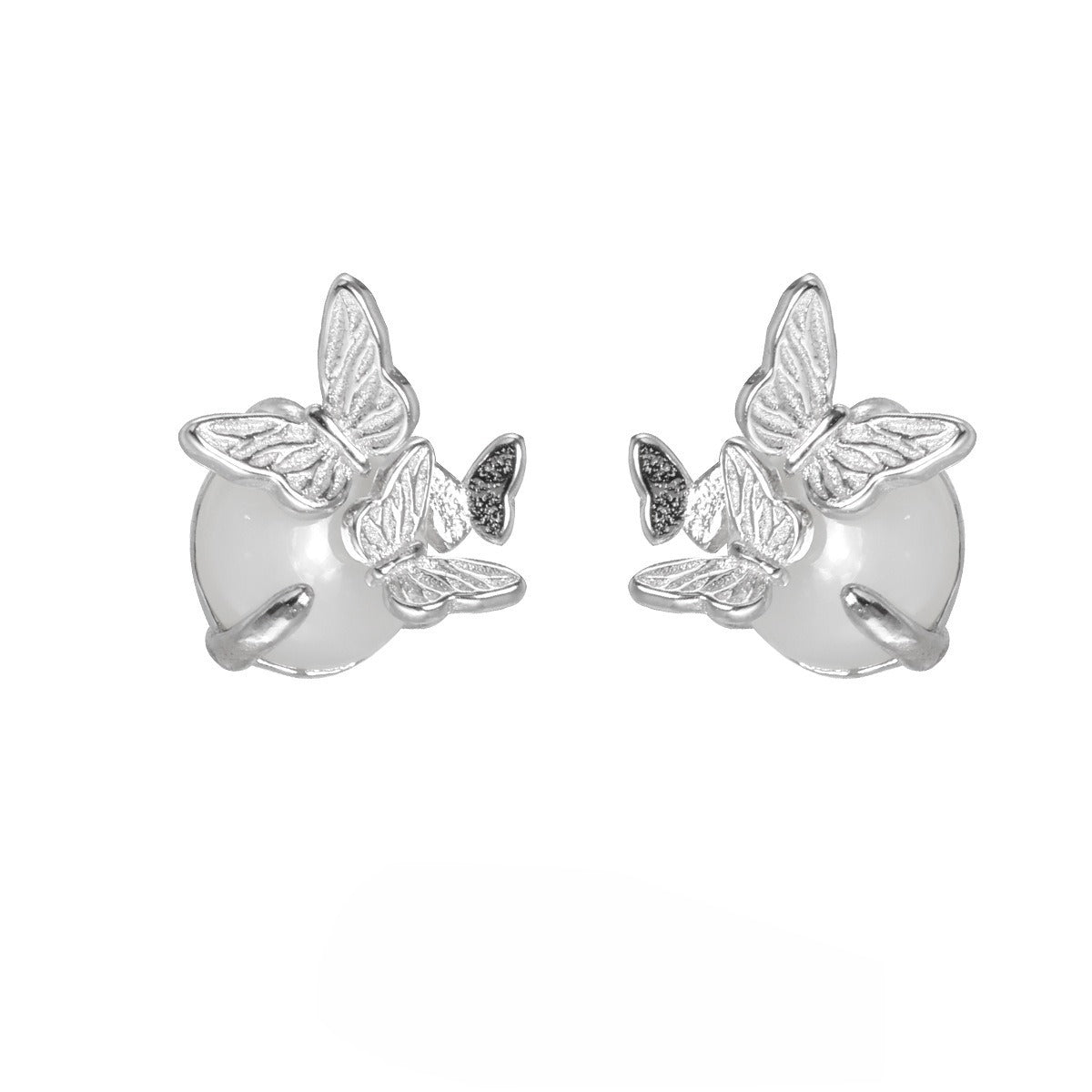 Boucles d’oreilles papillon style froid niche personnalité haut de gamme - NovaShop NovaShop White Gold Color / 925 Silver Bigbuy
