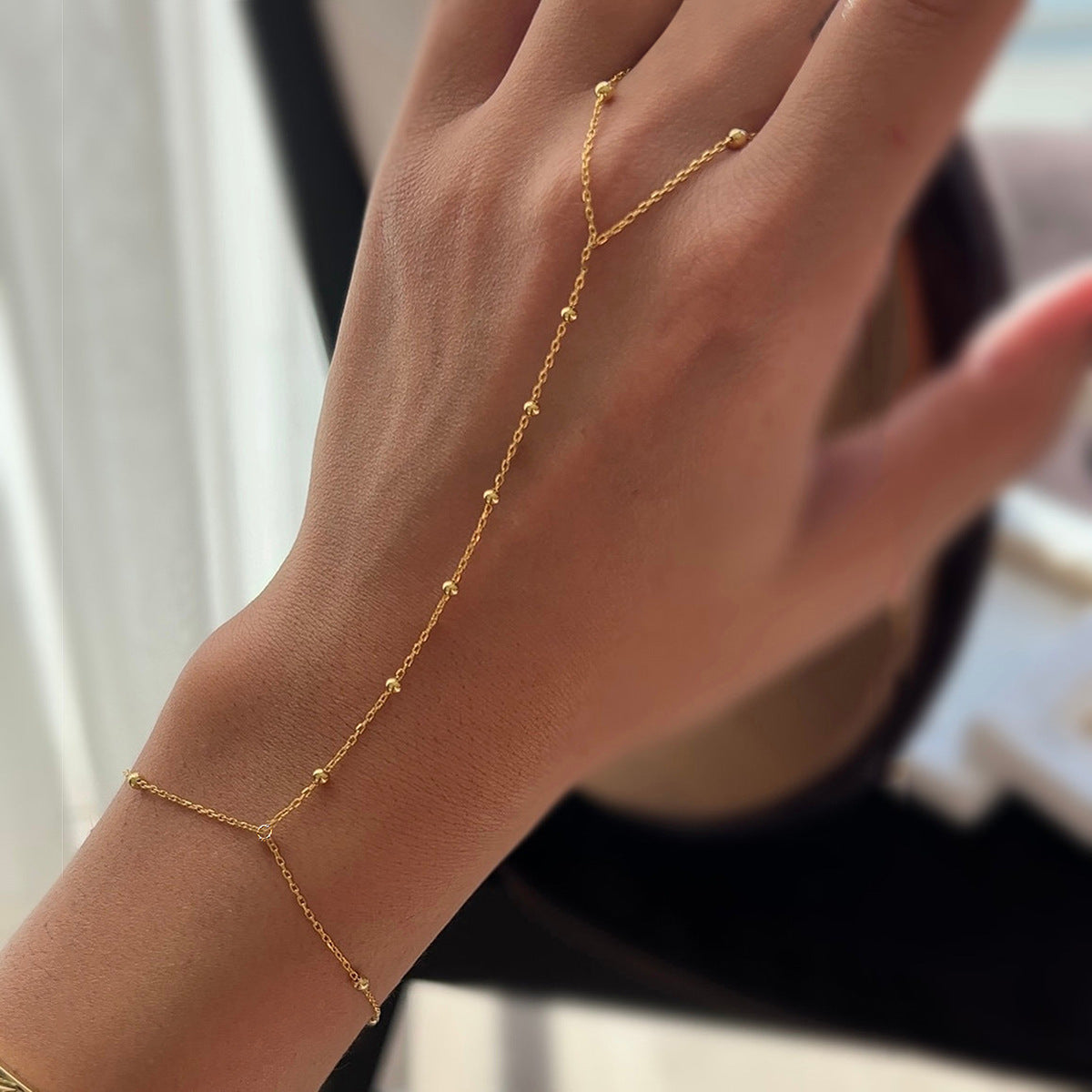 Bracelet simple personnalisé en perles rondes – Style polyvalent et élégant - NovaShop NovaShop Gold Bigbuy
