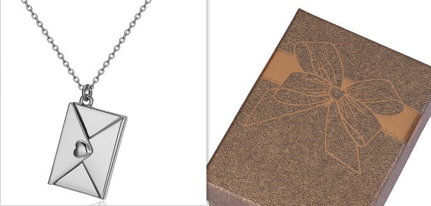 “I Love You” Envelope Necklace – Hidden Message of Love