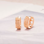 Boucles d’oreilles tendance avec trois cœurs ajourés, style frais et délicat - NovaShop NovaShop Rose Gold Bigbuy