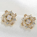 Elegant zircon earrings for women, high quality, fashionable