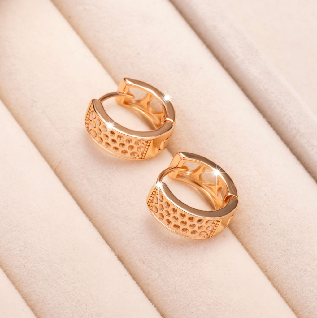 Boucles d’oreilles tendance avec trois cœurs ajourés, style frais et délicat - NovaShop NovaShop Rose Gold Bigbuy