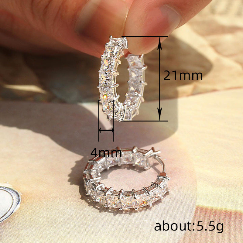Boucles d’oreilles pour femmes au design moderne et polyvalent - NovaShop NovaShop White Gold Color Bigbuy