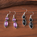 Boucles d’oreilles pendentif vintage en pierres précieuses - NovaShop NovaShop A Pair Of Black Bigbuy