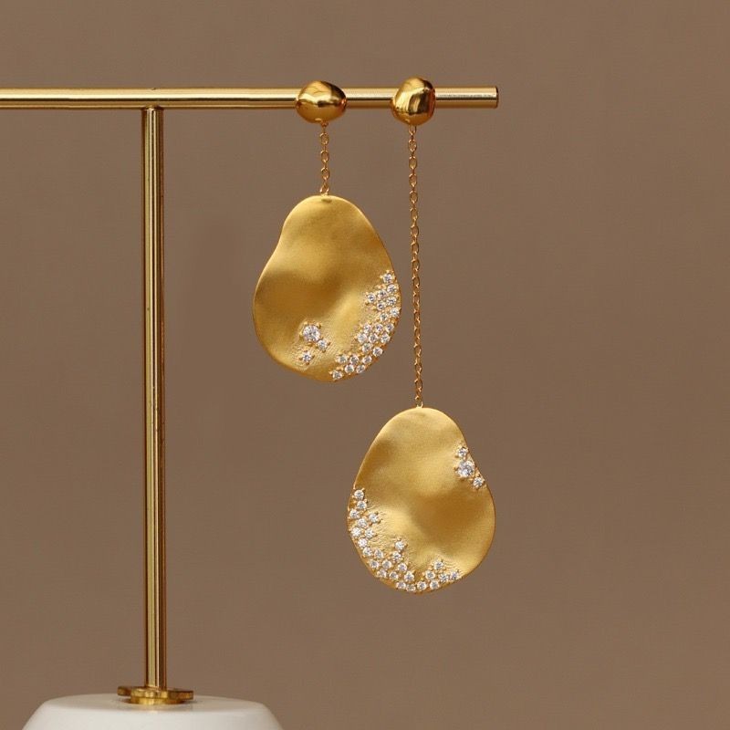 Advanced Chinese Style Asymmetrical Earrings for Women