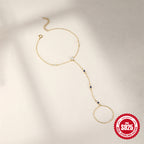 S925 Sterling Silver Multi-layer Double Temperament Bracelet with Diamonds for Women, Hand Jewelry