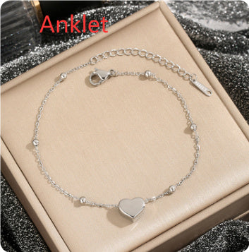 Simple and trendy titanium steel Love necklace for women