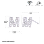 Boucles d’oreilles puces élégantes pour femmes avec lettres - NovaShop NovaShop Platinum M / 925 Silver Bigbuy