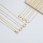 Vintage Heart Pendant Necklace - Elegant Clavicle Chain