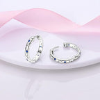 Unique style shiny rhinestone star clip-on earrings