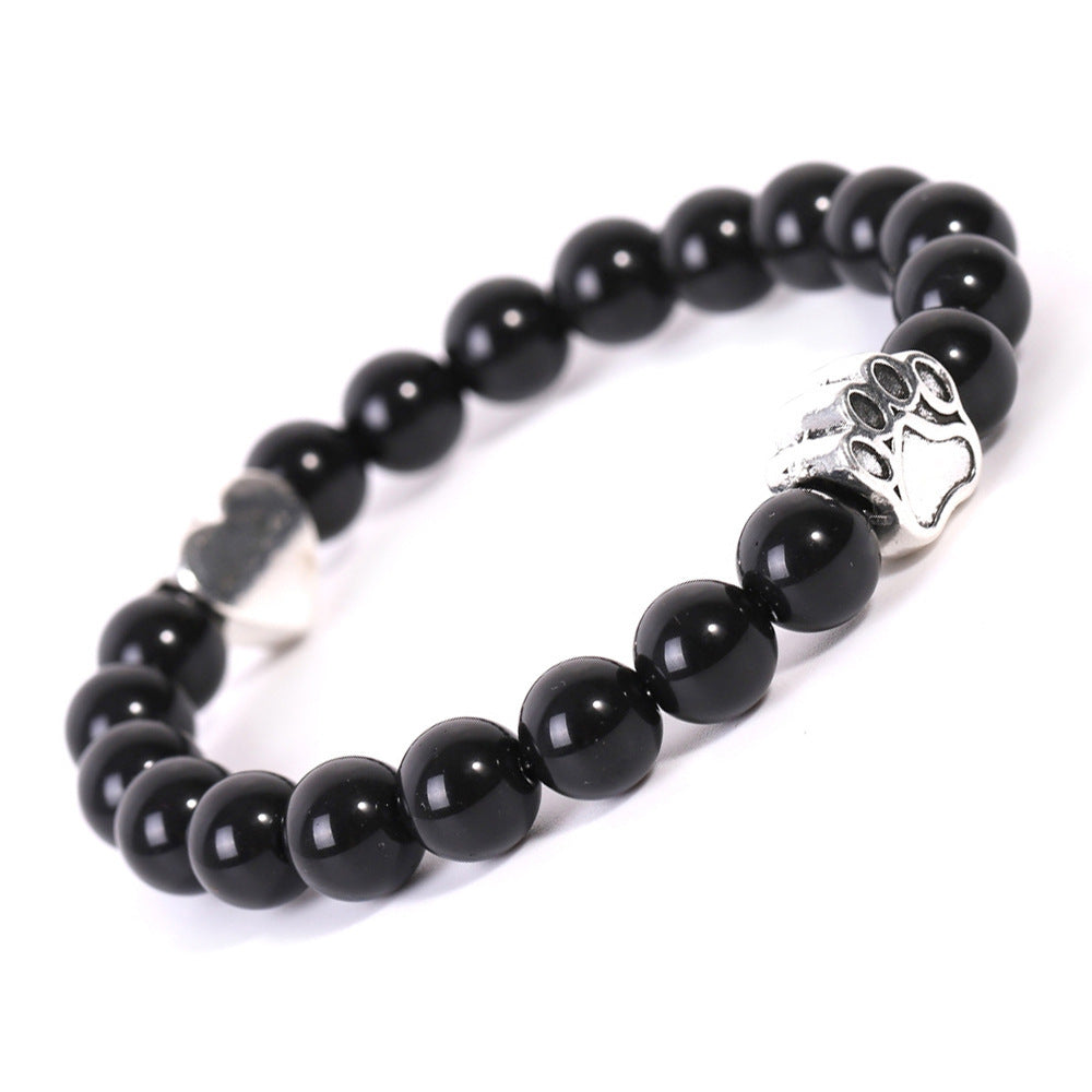Bracelet Unisexe en Agate Indienne Œil de Tigre avec Motif Patte de Chien - NovaShop NovaShop Bright Bracelet Bigbuy