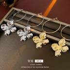Boucles d’oreilles vintage en métal à tige argentée - NovaShop NovaShop Gold Bigbuy