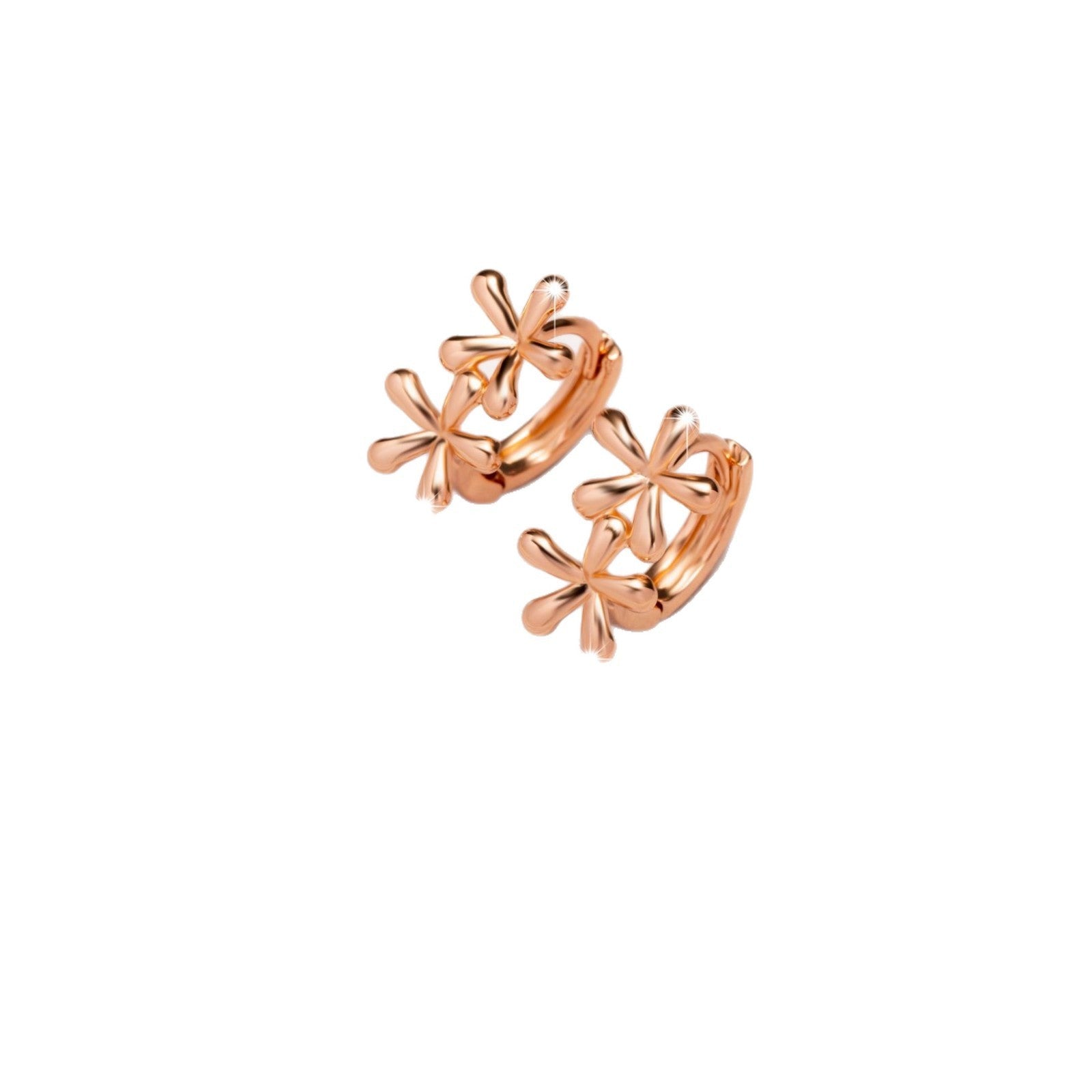 Boucles d’oreilles haut de gamme européennes et américaines en forme de fleur goutte - NovaShop NovaShop Rose Gold Bigbuy