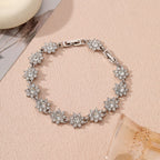 Bracelet de luxe abordable aux pierres colorées style européen - NovaShop NovaShop Silver White Diamond Bigbuy