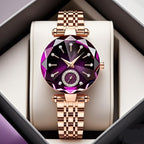 Simple and casual women's quartz watch with diamonds
