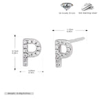 Elegant stud earrings for women with letters