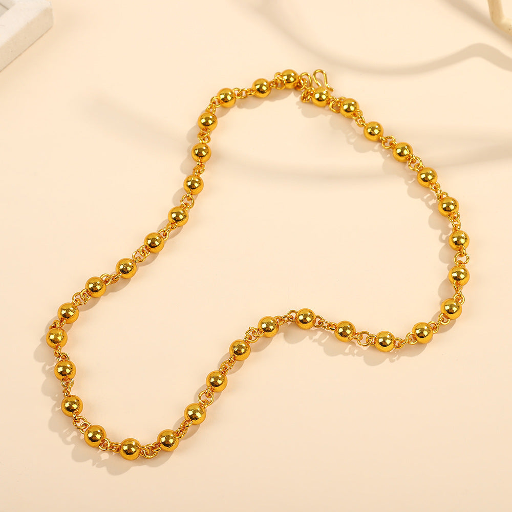 Alloy necklace with a simple and modern design, inspired by snake bones.