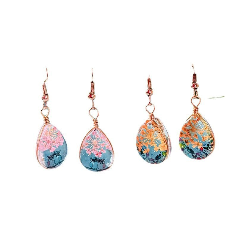 Water Drop Earrings – Bird and Flower Language Scent