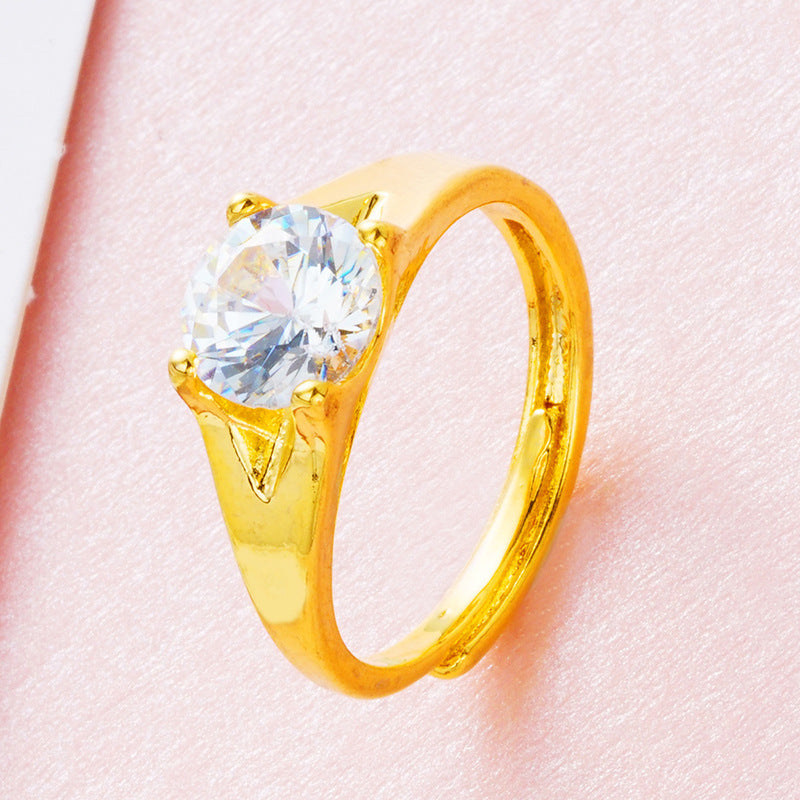 Women's Ring in Gold Plated Zircon from Vietnam