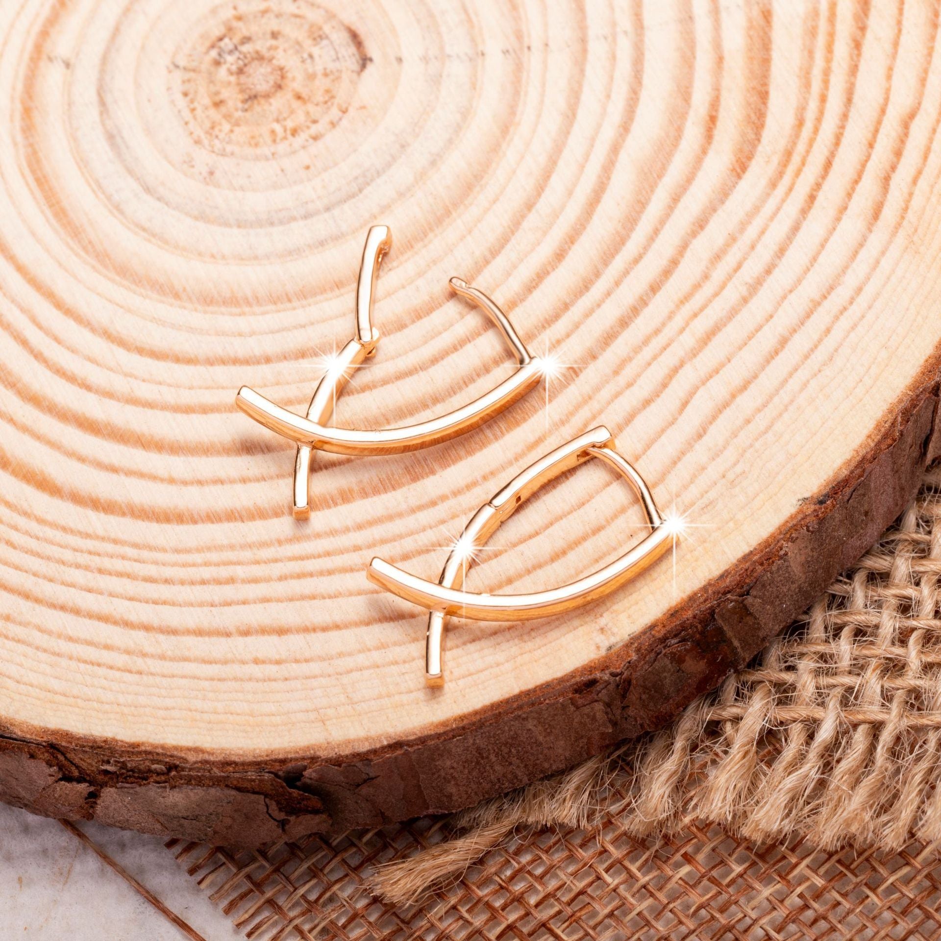 Boucles d’oreilles en forme de croix, allure luxueuse - NovaShop NovaShop Rose Gold Bigbuy