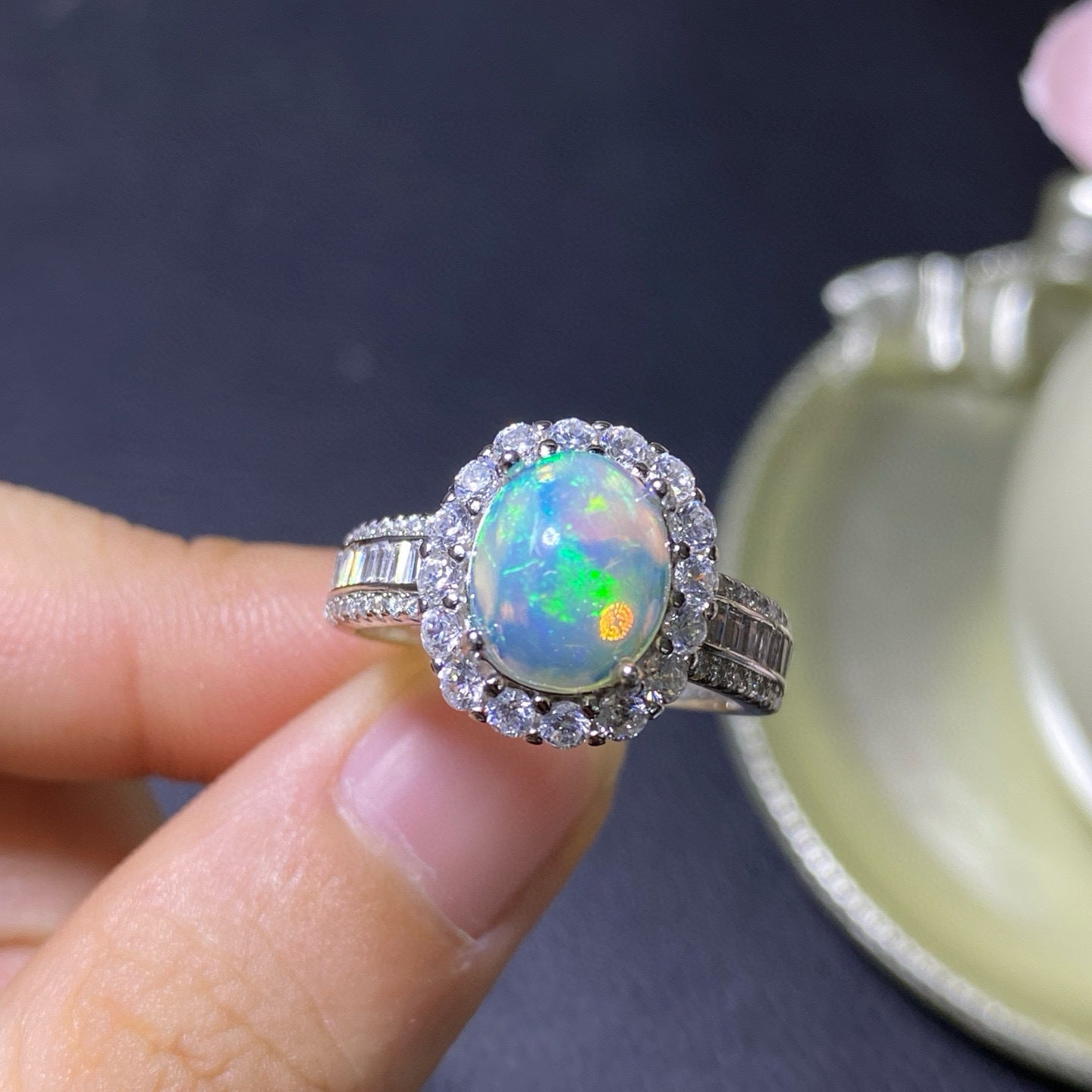 “Handcrafted opal ring” → excellent choice