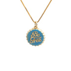 Collier pendentif capsule « Be Free » plaqué cuivre 18 carats - NovaShop NovaShop 0508YH Blue Bigbuy