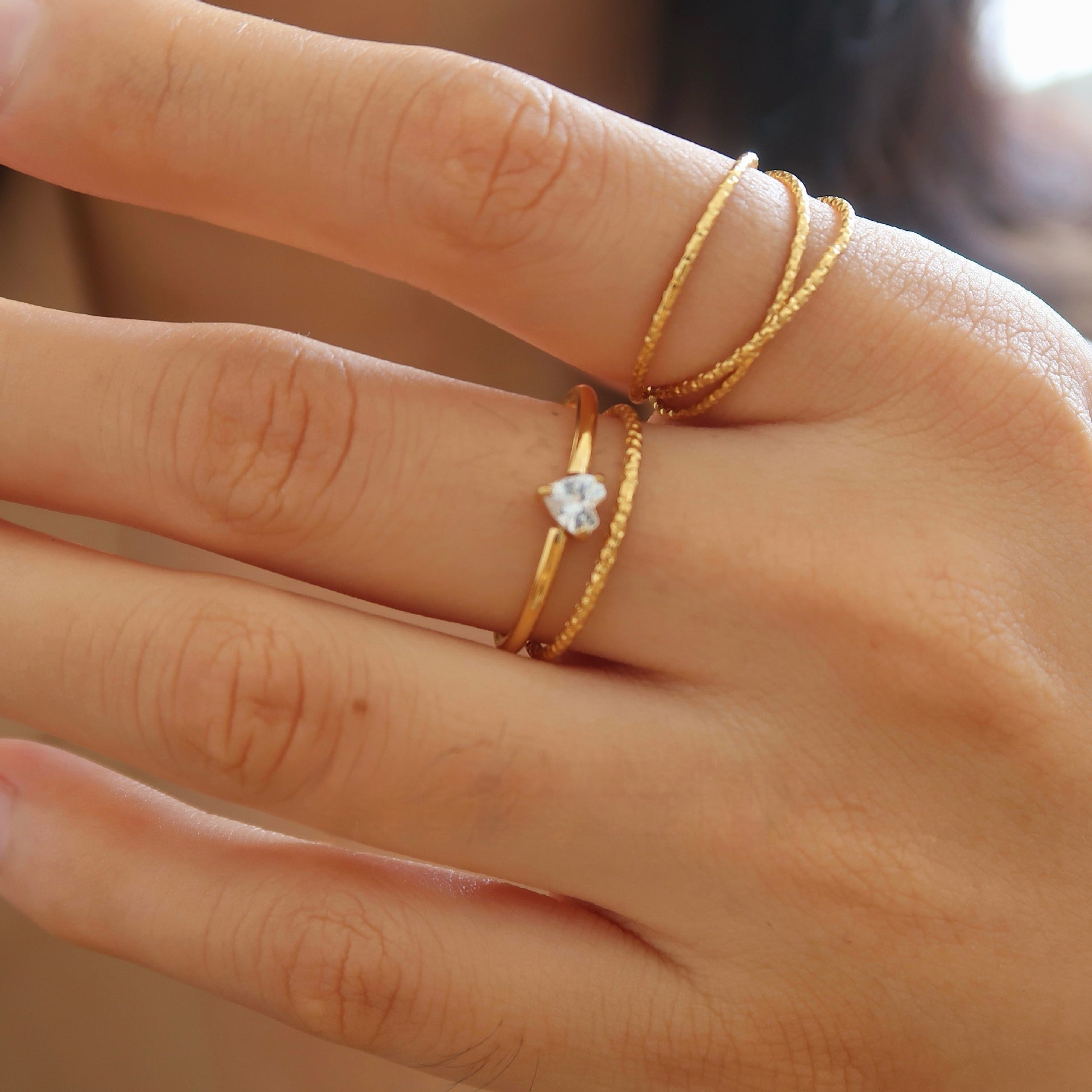 Oval Love Ring No Fading - Fresh and Simple Design