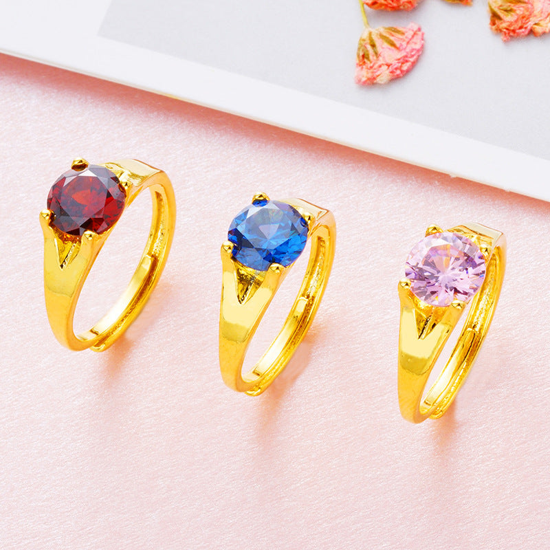 Women's Ring in Gold Plated Zircon from Vietnam