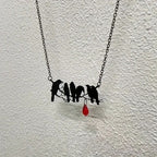 Collier Femme Gothique Rétro Hip Hop avec Corbeau Noir - NovaShop NovaShop Black Bigbuy