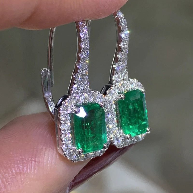 Boucles d’oreilles élégantes pour banquet, au style sophistiqué avec zirconium serti - NovaShop NovaShop White Gold Color Bigbuy