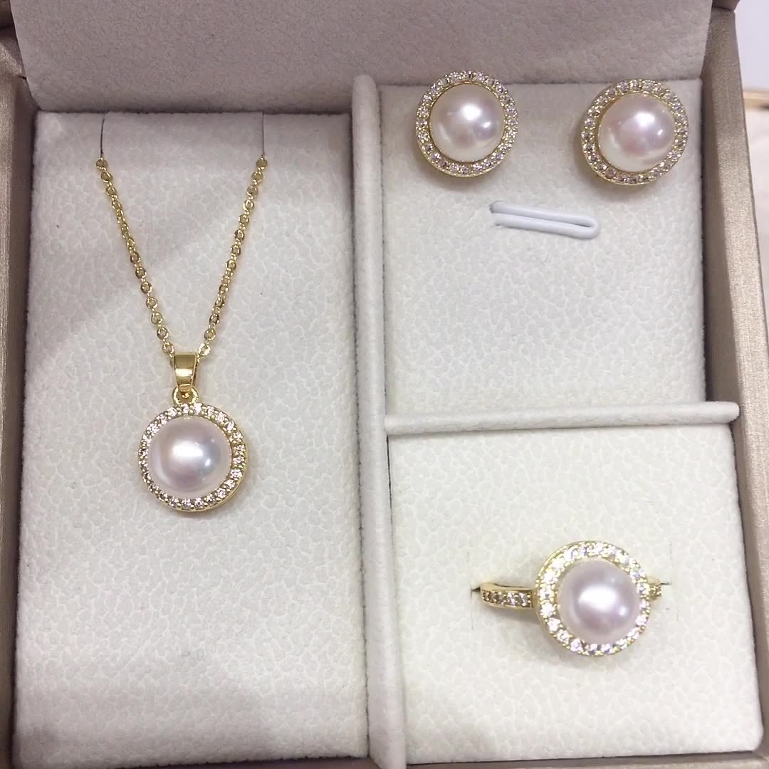 Jewelry consisting of a pendant, a pair of earrings and a ring