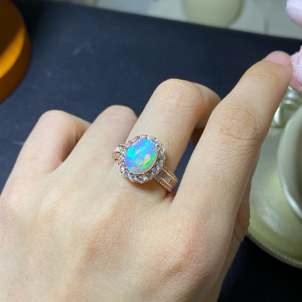 “Handcrafted opal ring” → excellent choice