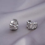 Micro-zircon, woven, twisted, gold-plated, lightweight, luxurious and high-end stud earrings