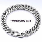 Domineering stainless steel bracelet with titanium steel buckle and diamonds