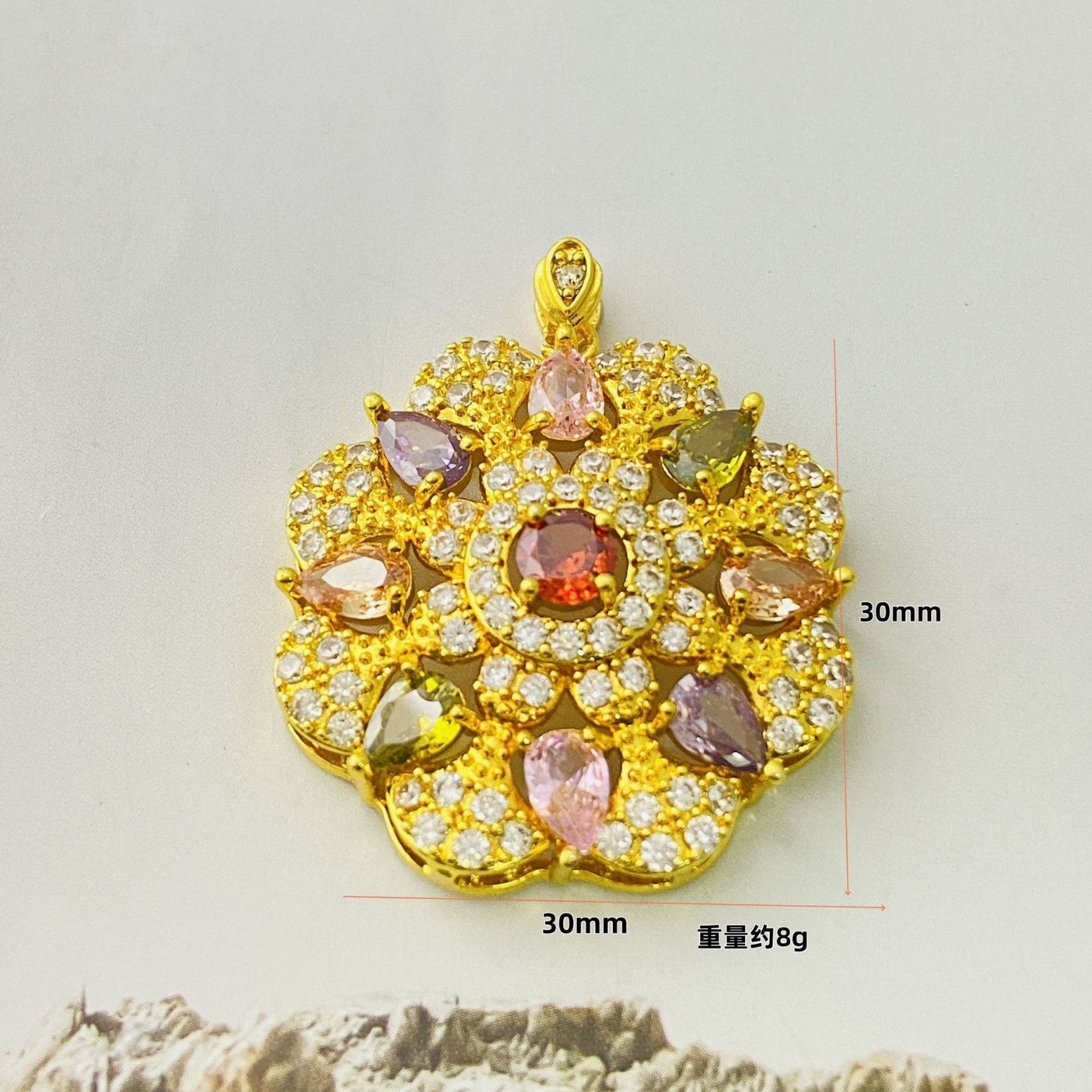 Collier pendentif zircon coloré pour femme - NovaShop NovaShop B Gold Single Pendant Bigbuy