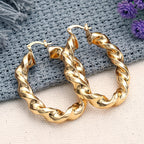 Boucles d’Oreilles Femme à Clip au Design Géométrique en Forme d’Anneau - NovaShop NovaShop E4409 Bigbuy