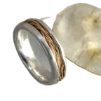 High quality and authentic niche two-tone trendy ring