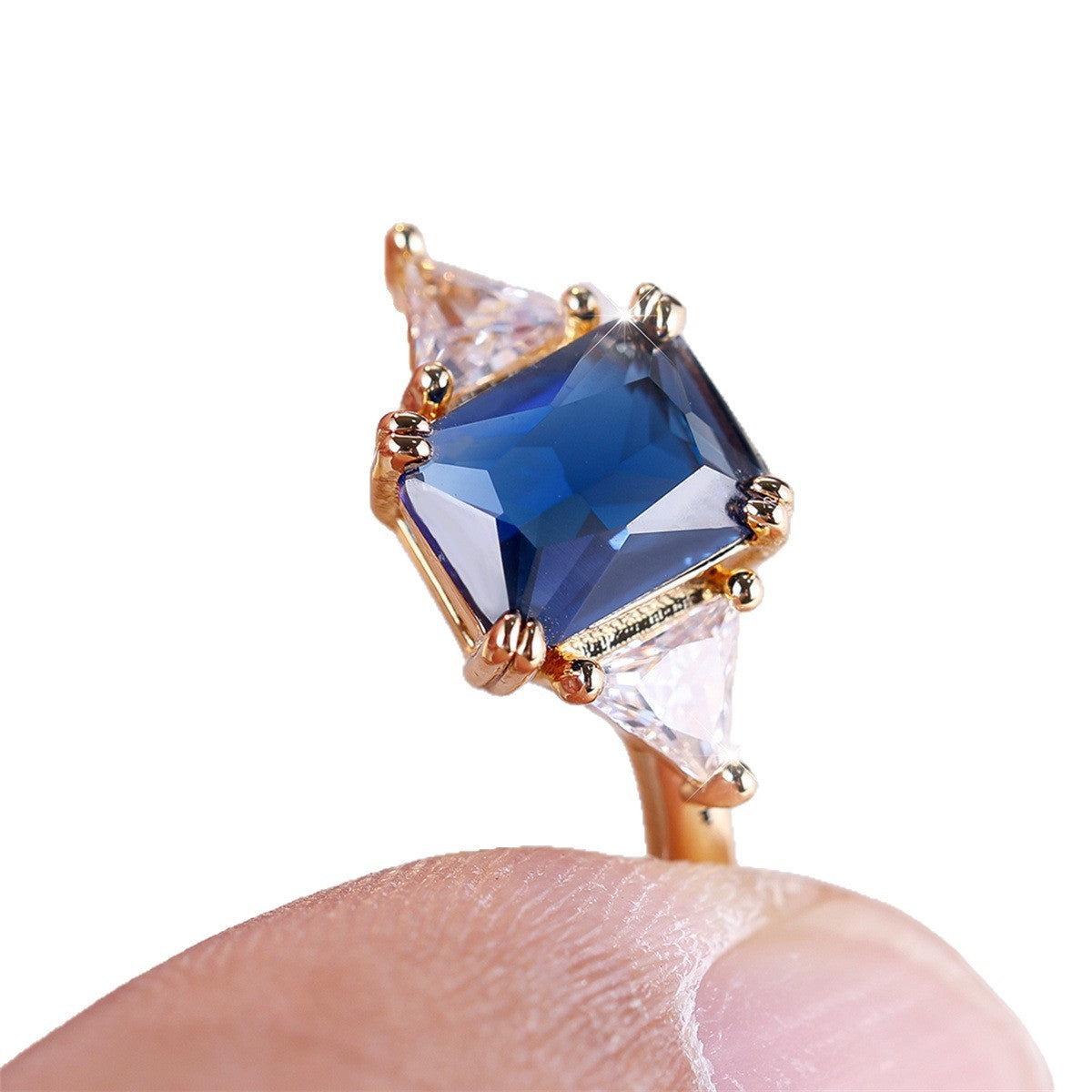 Simple and Elegant Rectangular Ring for Women