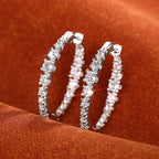 Boucles d’oreilles personnalisées pour femmes, ornées de zircons - NovaShop NovaShop White Gold Color Bigbuy