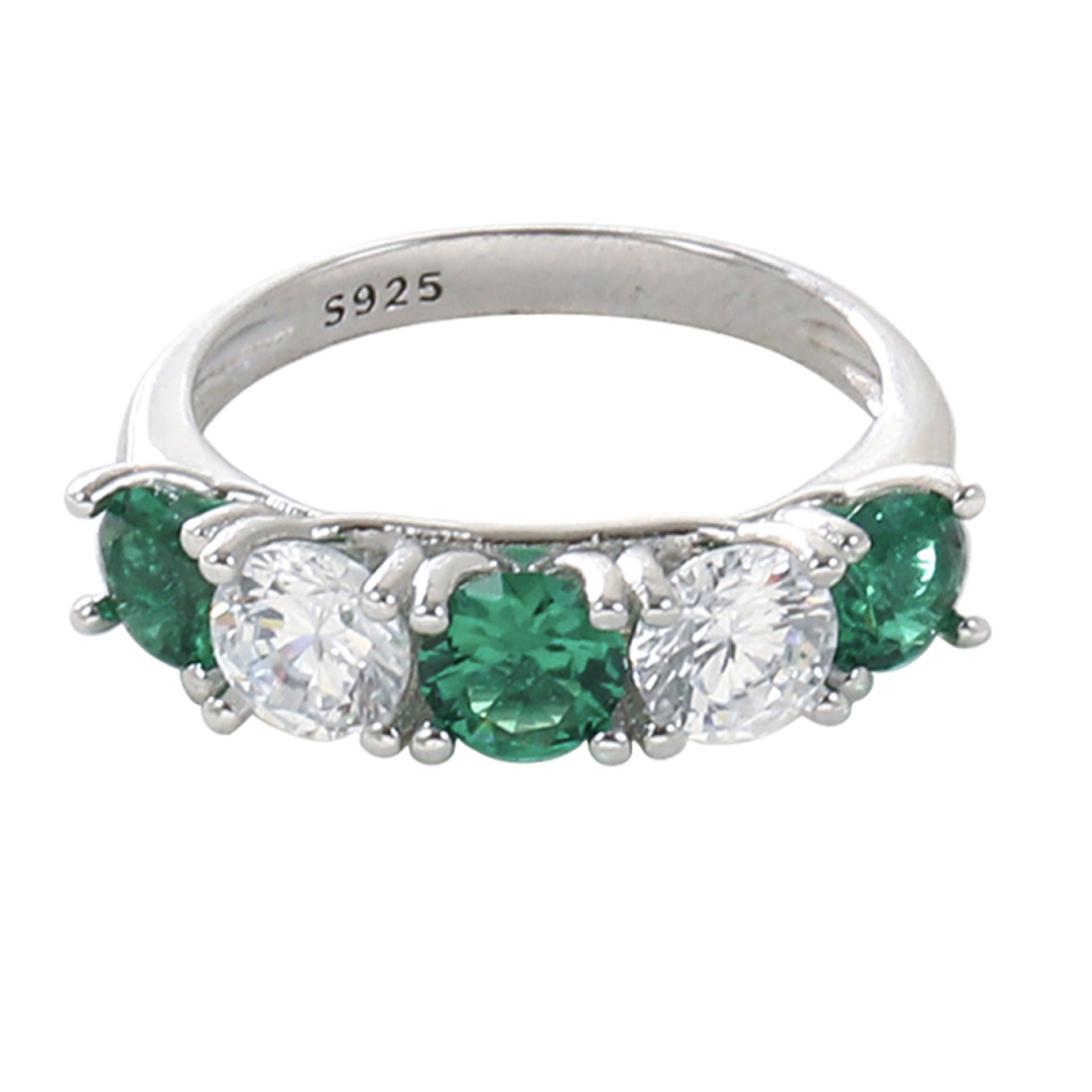 Vintage Emerald Zircon Ring for Women